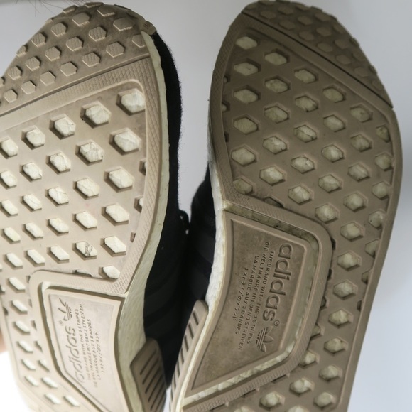 Adidas NMD R1 Trace Khaki Sneakers Wool‎ Black White Champa Exclusive CQ0760 - Picture 13 of 16